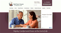 Desktop Screenshot of highpeakshospice.org